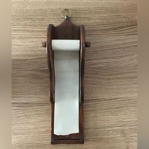 Vintage Wooden paper Scroll Holder / Notes /To-do list